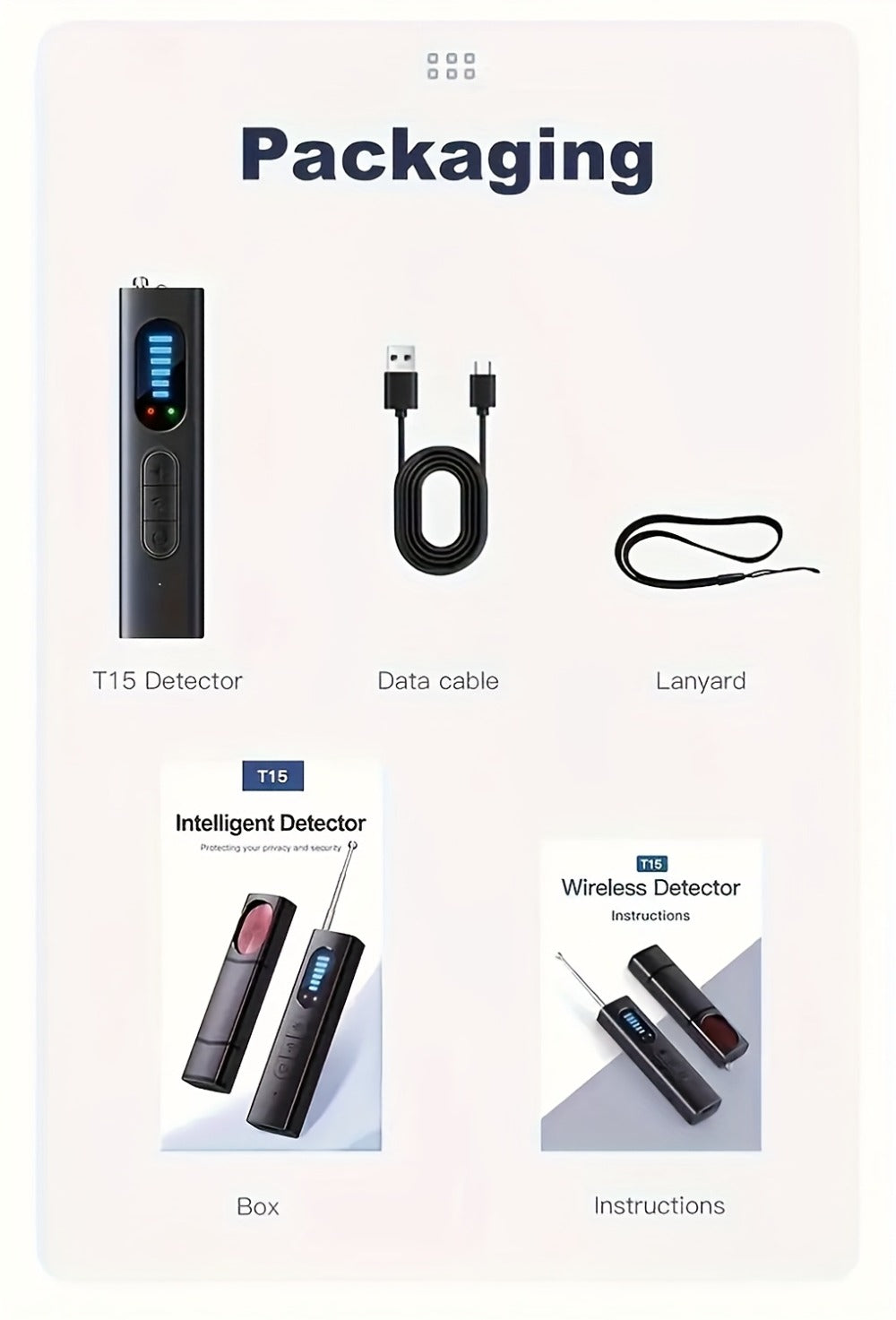 Hidden Camera Detector Anti-Spy RF Signal Scanner, GPS Tracker Finder, Wireless Bug Detector – Portable Privacy Protection for Hotels, Airbnb, Rental Cars, Offices & Travel