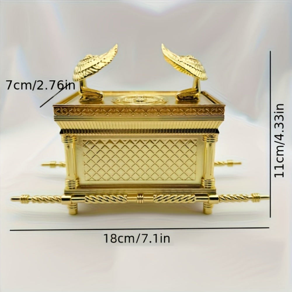 Ark of the Covenant Tabletop Figurine in Medium or Large Sizes with One- or Two-Piece Gold-Tone Options