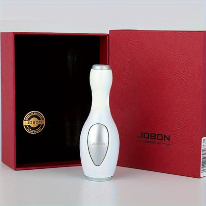 Bowling-Pin-Shape Jet-Flame Butane Lighter with Push-Button Ignition in Two White Checkout Options