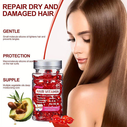 Three-Piece OUIHOE Hair Care Set with Shampoo, Conditioner and Coordinated Capsule Product Pack