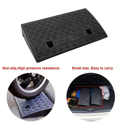 Curb Ramp Heavy Duty Plastic 3000 lb Portable Lightweight for Car SUV Motorcycle Bike Wheelchair Scooter Driveway Sidewalk Loading Dock Garage Outdoor Use Mobility Aid Ramp 2/4 Pack Black