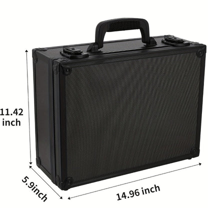 Two-Piece Hard Carrying Case Set for Trading Card Holders with Foam Dividers and Pictured Lock Hardware