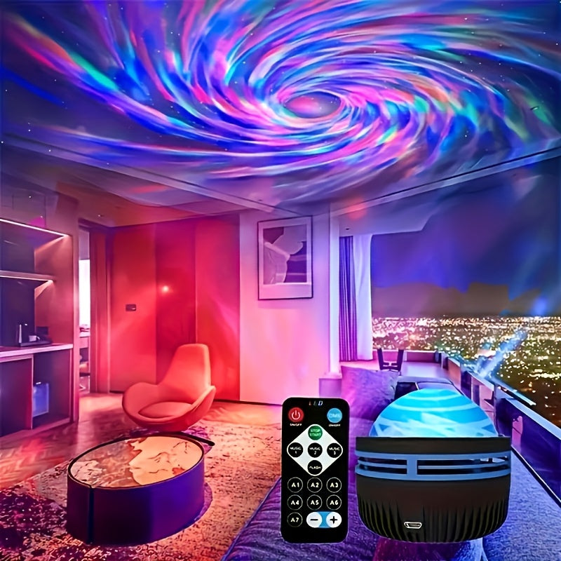 Star Projector Galaxy Night Light with Remote – Aurora Borealis LED Starry Sky Projector, 7 Lighting Effects for Bedroom, Camping, Wedding, Holiday Party & Home Decoration