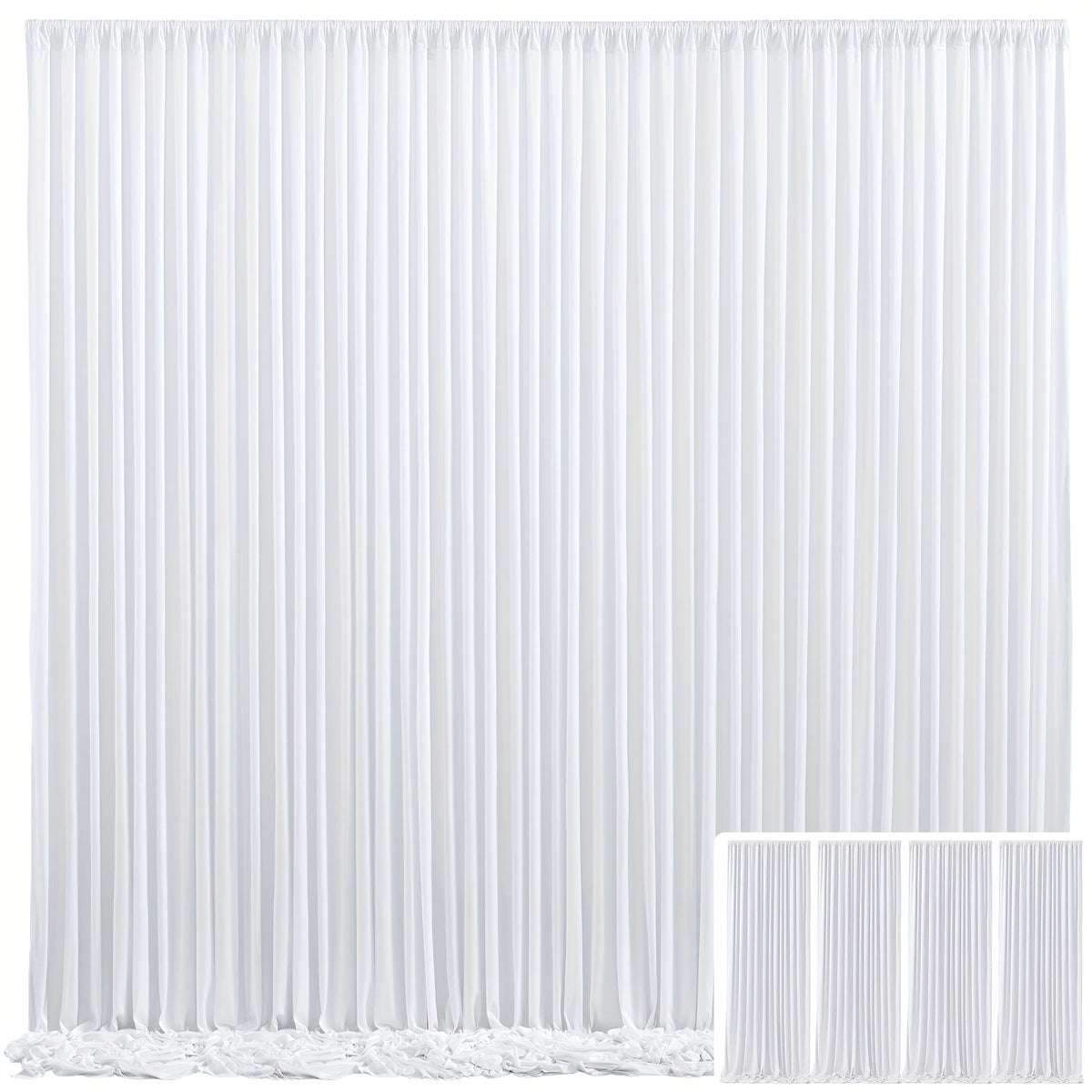 Elegant Fabric Backdrop Curtains 4pcs with Poles 59x85in Non-Transparent Wrinkle-Free Party Photo for an Everyday Personal Care Routine