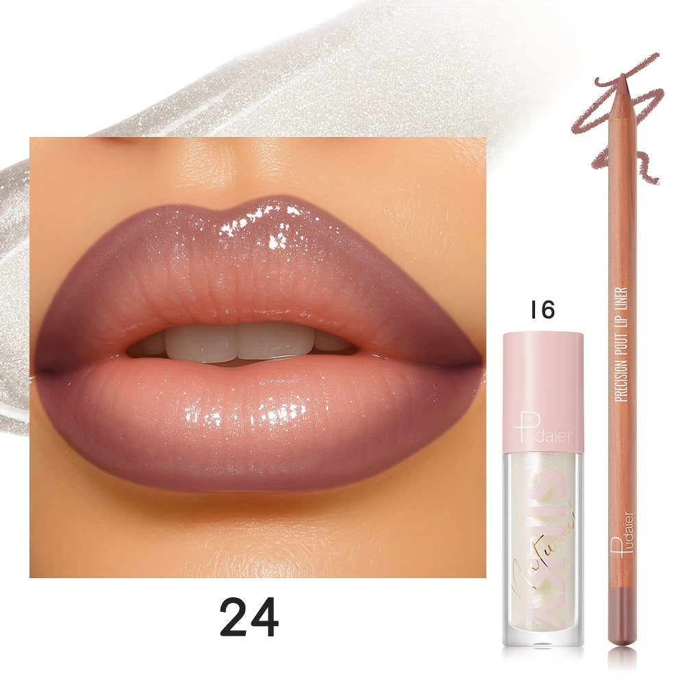 Lip Color and Liner Duo with Eight Recorded Shade Options from 14 Through 24 and Pink-Cap Tube