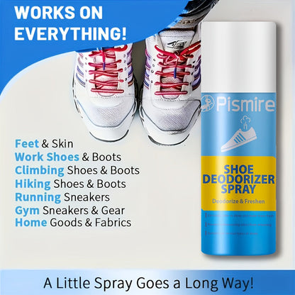 Plismire Shoe Deodorizer Spray, 260 ml Can for Shoes, Socks, Shoe Cabinets, Locker Rooms and Gyms
