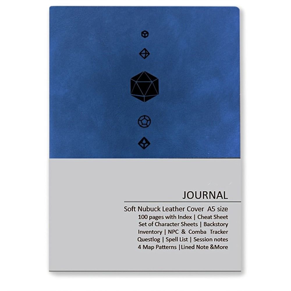 DnD Campaign Journal for D&D 5e & 5R Players — RPG Notebook with Character Sheets, Spell Tracker, Quest Log, NPC Manager & Map Pages, A5 Nubuck 100 Pages, 13 Colors, Dungeon Master Gift