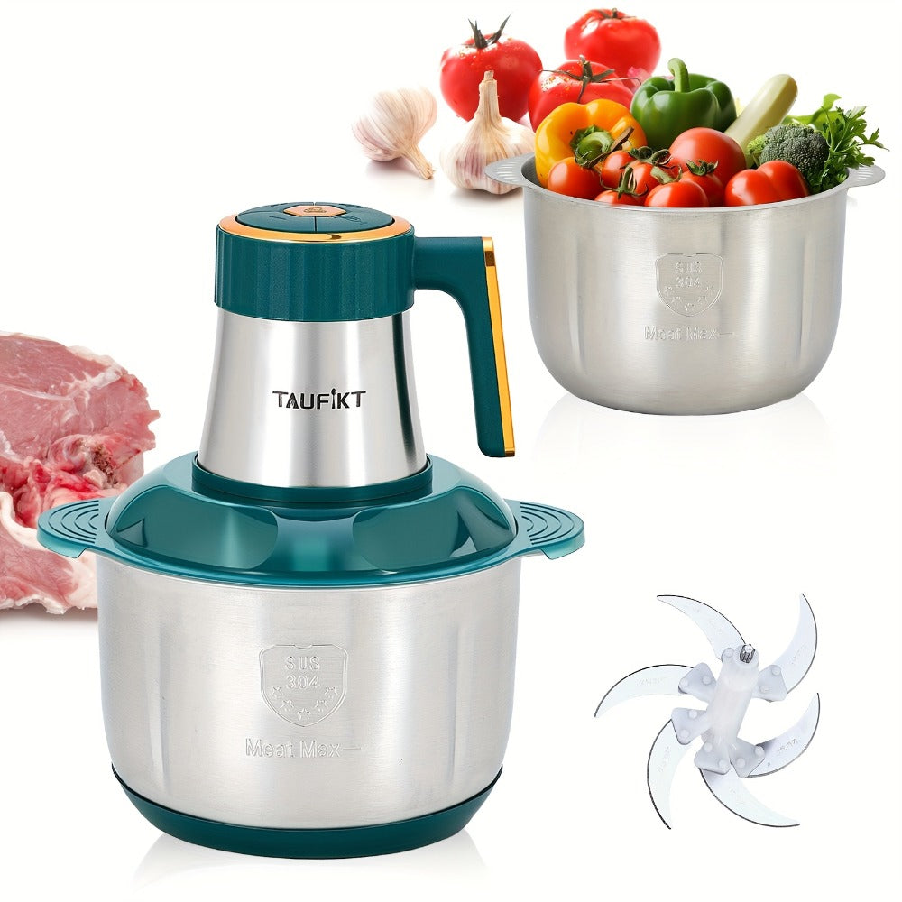 Electric Meat Grinder 5-Speed 6-Blade Food Chopper - 1.32 Gal Household Mincer for Meat Vegetables Garlic Puree Juice Noodles, Fast 6-Second Grinding, Food-Safe
