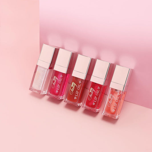 Plumping Lip Gloss Oil Set 3pcs 6pcs Hydrating Transparent Glow Lip Plumper - Long-Lasting High-Shine Glossy Finish in Berry Coral Pink Red, Nourishing Lip Care Gift for Women & Girls