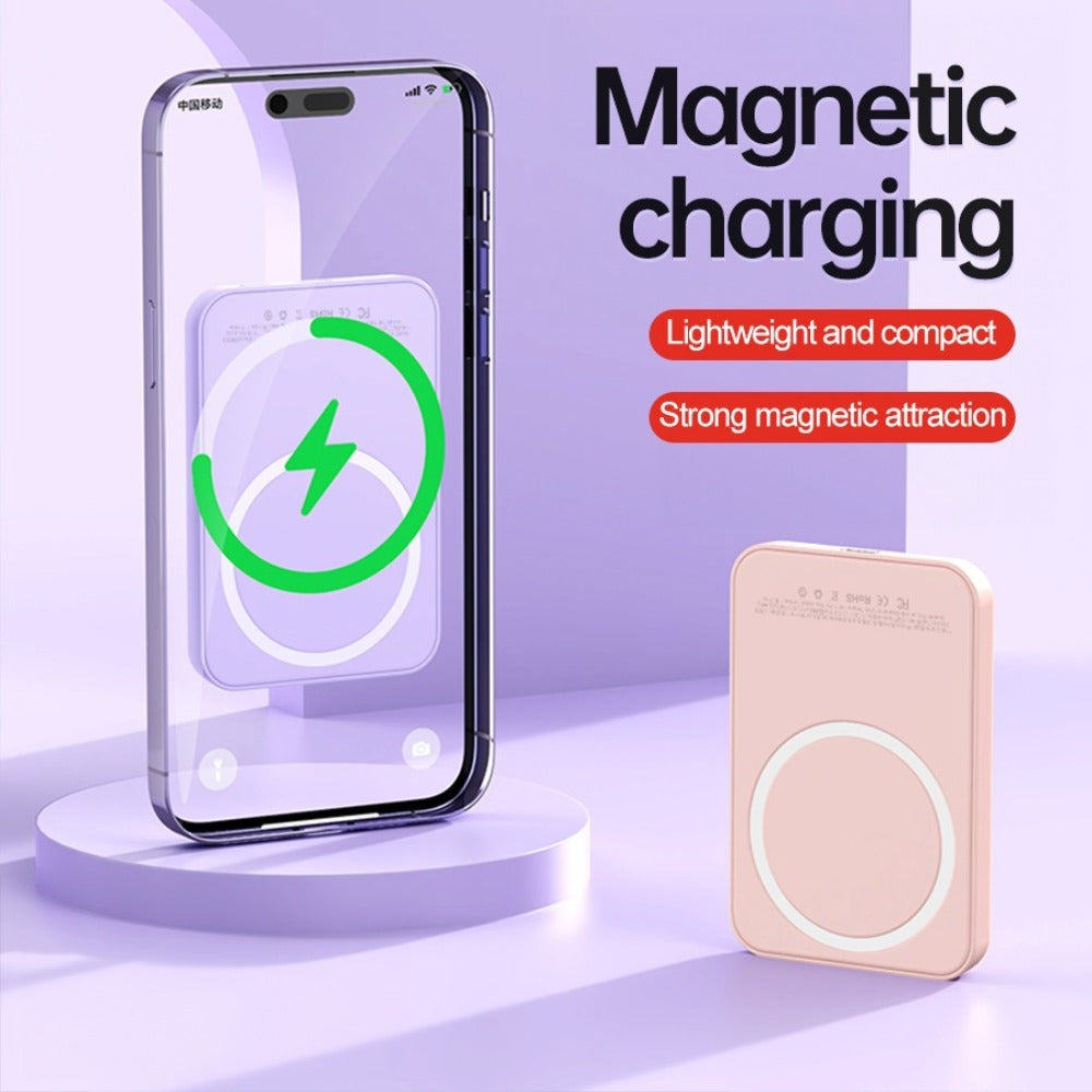 Magnetic Power Bank 5000mAh Mini Wireless Charging PD & QC 3.0 Fast Charge Colorful Portable Charger for iPhone 17 16 15 14 13 MagSafe Compatible