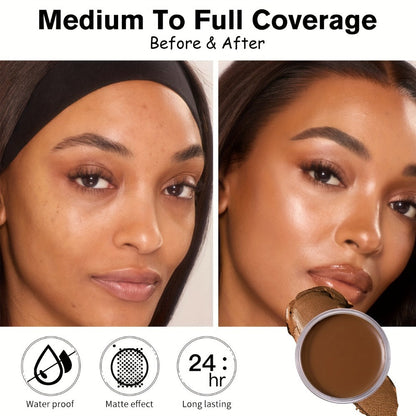 Velvet-Look Cream Foundation in 0.7 oz Round Jar with Six Shade Options from Light to Deep