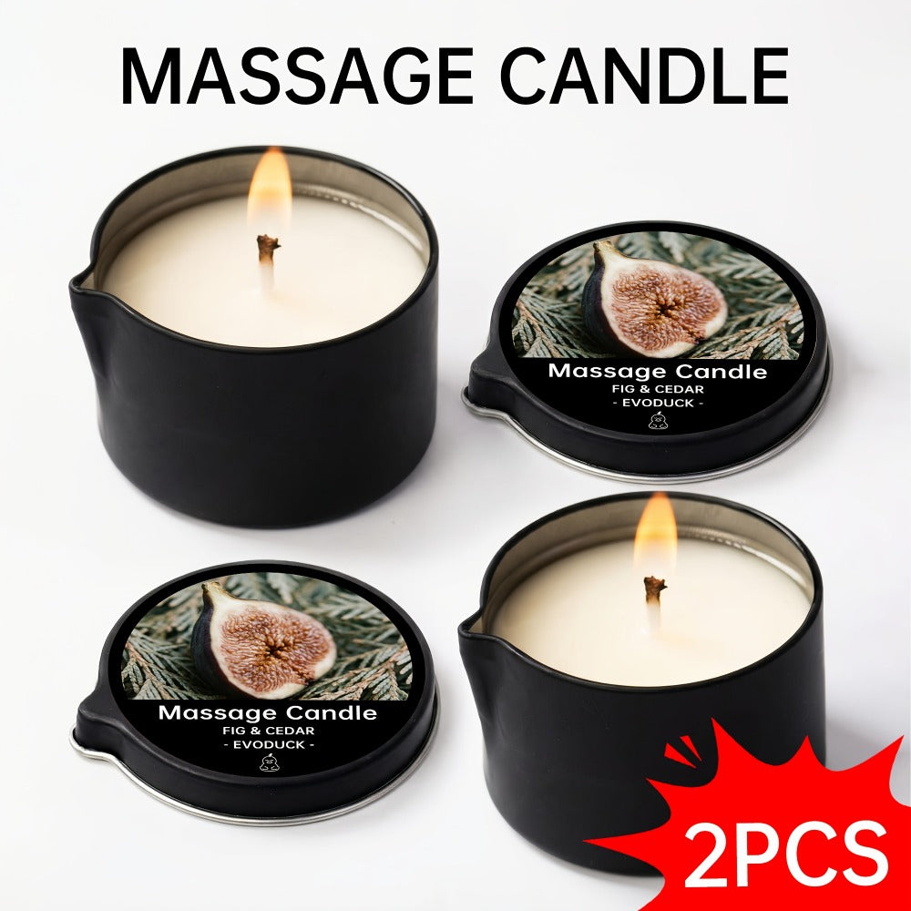Black-Tin Massage Candle with Scent and Pack-Count Options for Spa, Pedicure and Body-Oil Use