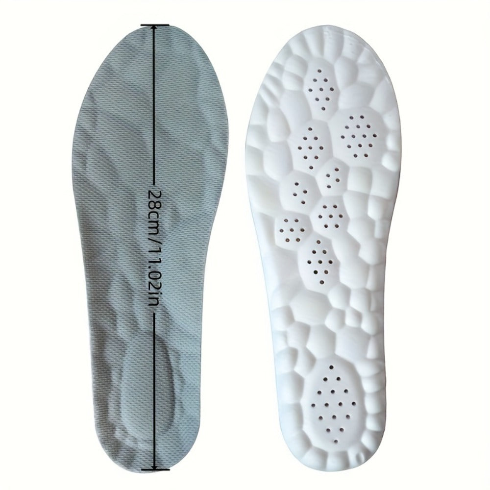 Two-Pair Cushion Shoe Insoles in Black or Gray with 12 EU35-46 Color-and-Size Options Pictured