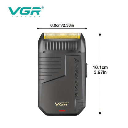 Electric Shaver VGR Cordless Foil Razor with USB Rechargeable Power in Black, Models V-363 or V-375