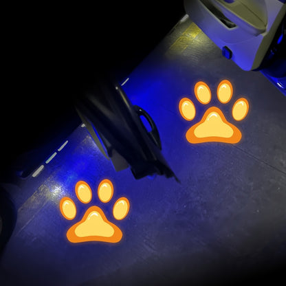 Car Door LED Projector Light 2 Pack - Welcome Courtesy Shadow Logo Puddle Lights, Cute Pattern Projection, Festive Atmosphere Night Light for Most Cars, Sky Blue Pink Amber