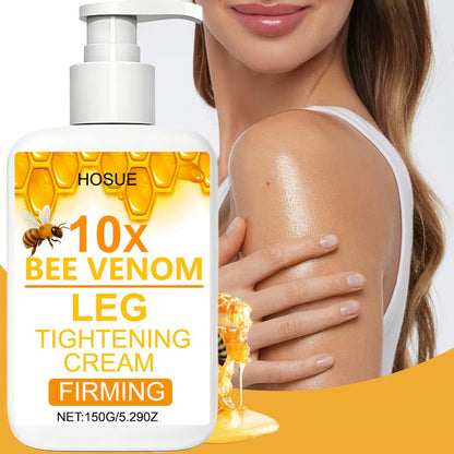Body Cream HOSUE 150g Pump Bottle with Bee Venom Ingredient Label for Arms, Thighs and Abdomen Application