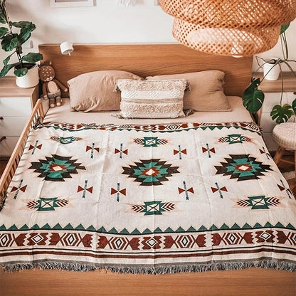 Sucre Pattern Outdoor Blanket in Protected 35.43-Inch Square or 35.4 x 70.9-Inch Rectangular Sizes