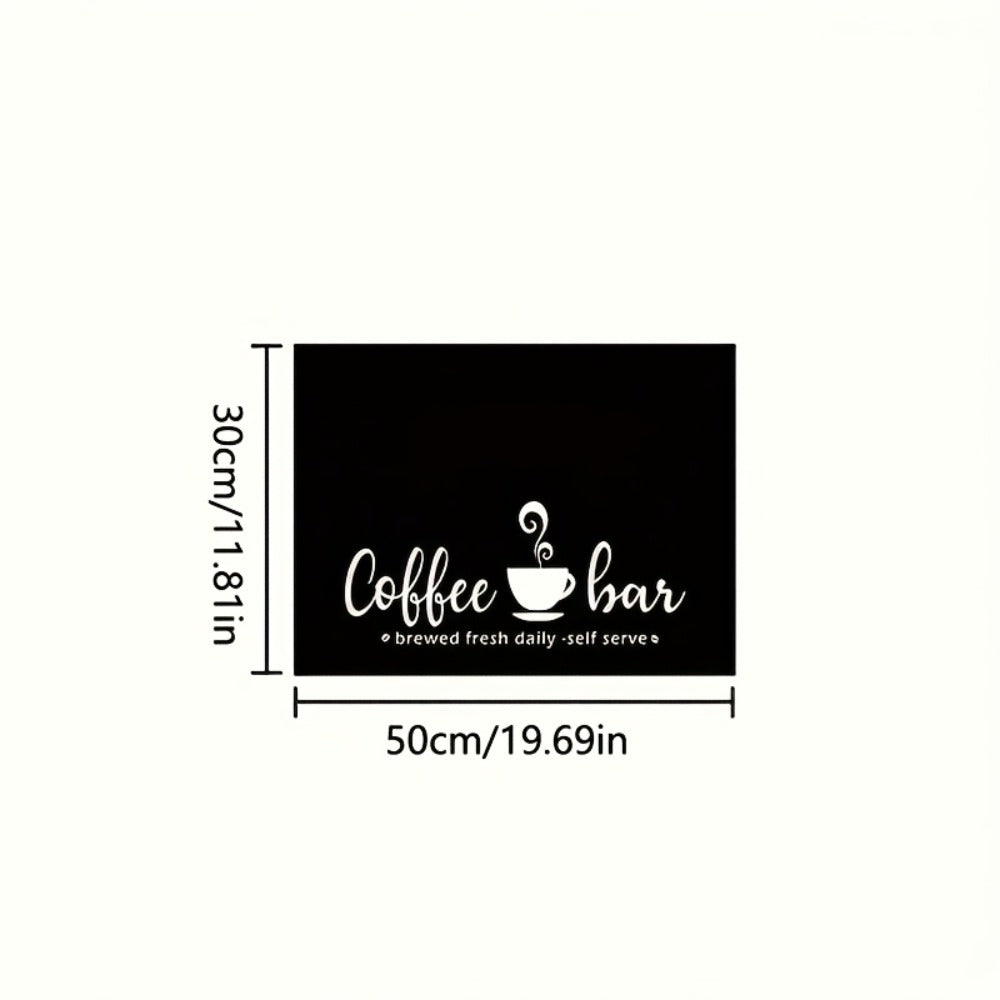 Kitchen Mat, Bohemian Coffee Bar Counter Pad in Five Sizes with Absorbent Fabric and Machine-Wash Care