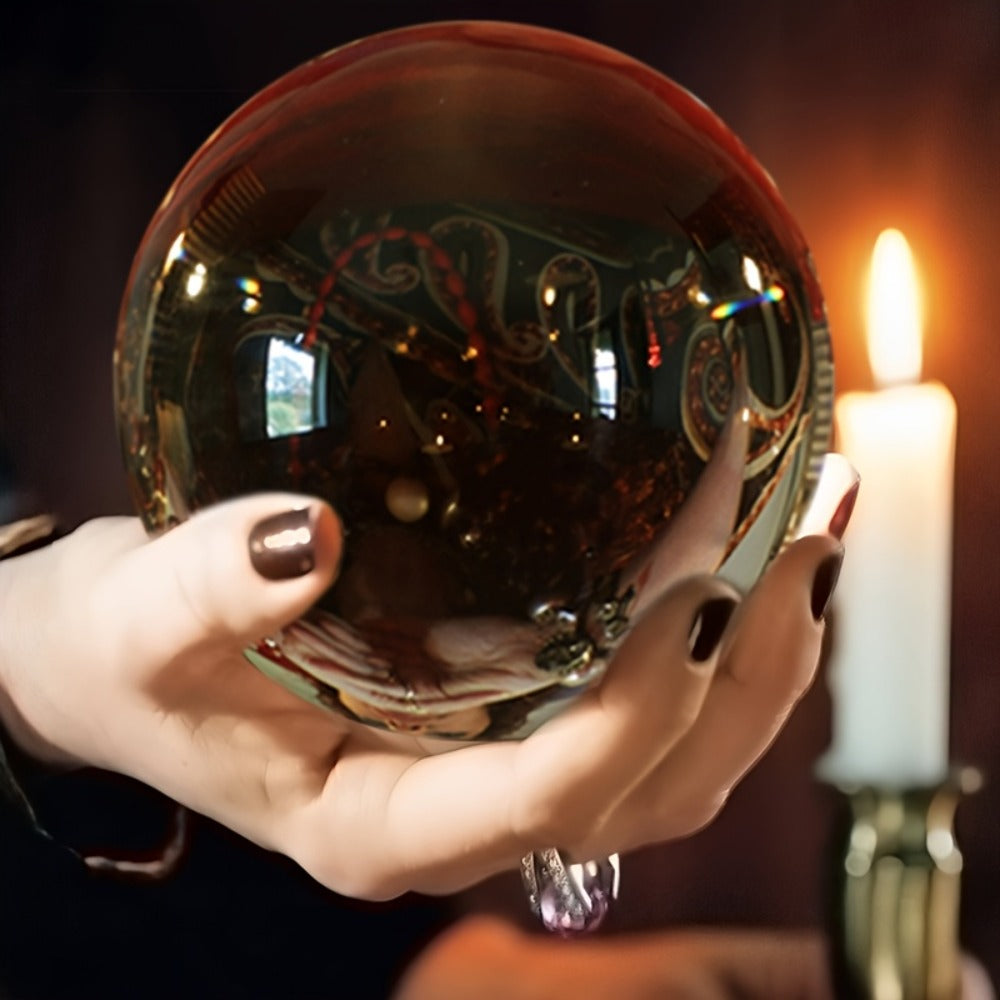 Crystal Ball for Photography Decoration Feng Shui Gift – Transparent Glass Sphere 60mm 80mm 150mm with Base for Magic Lens Ball Home Decor Halloween Valentine Christmas