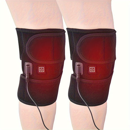 Knee Massager with Heat USB Electric Heating Pad Wrap Knee Pain Relief Massage Device for Arthritis Joint Stiffness Men Women Gift