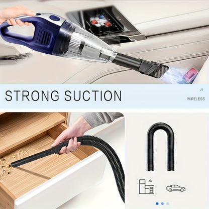 Wireless Car Vacuum Cleaner 5000PA - USB Charging, One-Click Dust Empty, 2000mAh Rechargeable, 40dB Low Noise, Portable Handheld Auto Vacuum for Cars, Home, Office & Pet Hair, 6 Colors