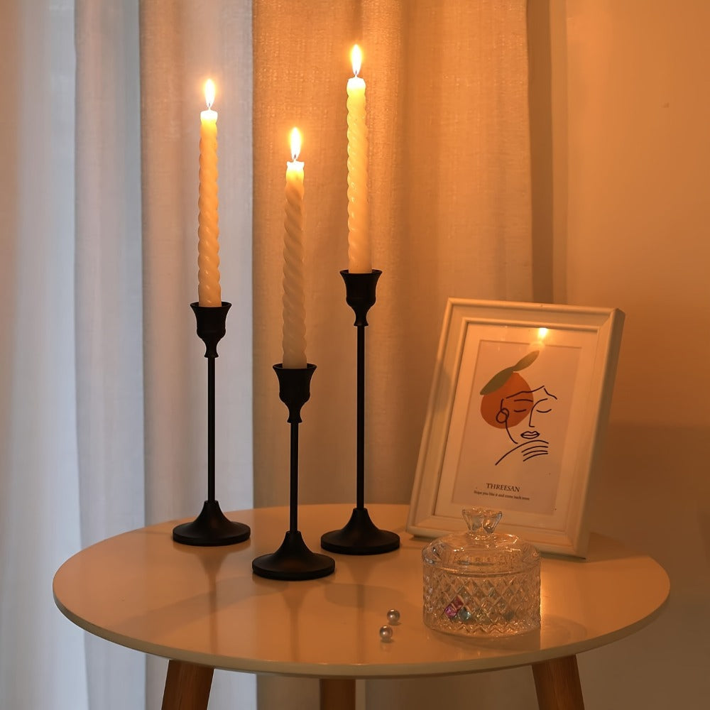 6-Pack Bell-Shaped Metal Candle Holders for Christmas Halloween Weddings – Tabletop Centerpiece Decor, Brass & Matte Black, Multi-Holiday Home Hotel Decoration