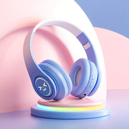 Foldable ANC Over-Ear Headphones with Bluetooth 5.3, Microphone and Four Gradient Color Hook Sets