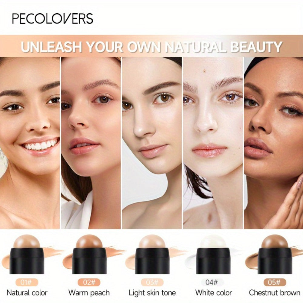 Five-Piece Cream Concealer Stick Set in Five Shades for Face and Body Makeup with Twist-Up Tubes