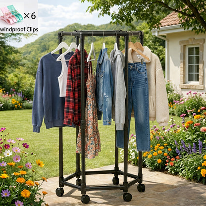 Clothing Rack shown in the Black 1 Layer option