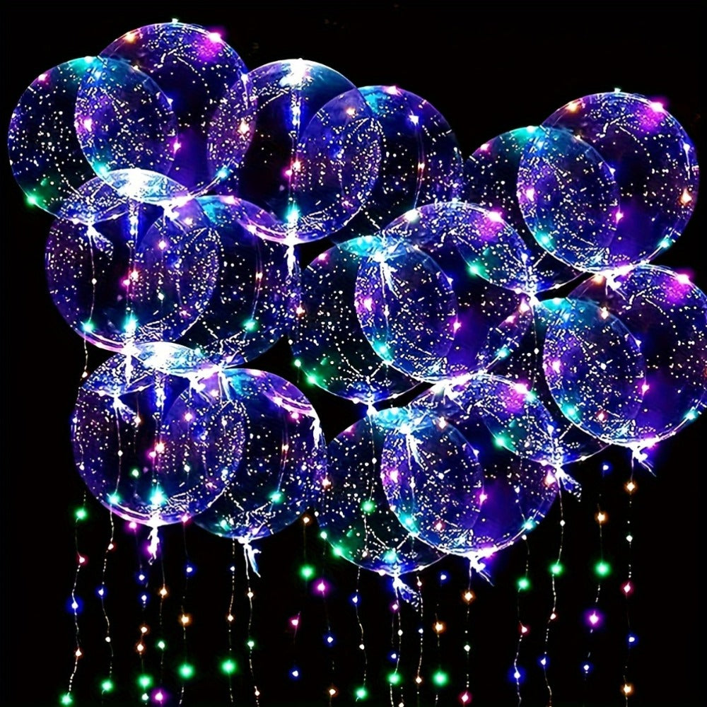 LED Light Up Bobo Balloons with LED String Lights 20pcs Party Decoration Kit – Birthday Wedding Christmas Easter Graduation Decor
