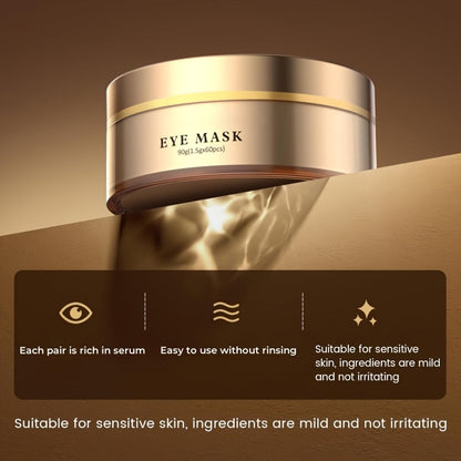 Pink Jar-Style Under-Eye Patches with Wide Finger Tabs and One- or Two-Box Caffeine Package Options