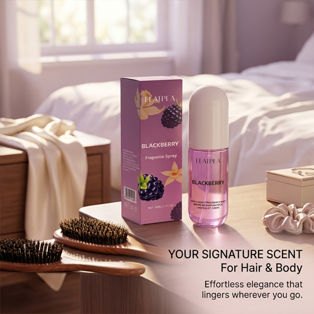 Eau de Toilette Vanilla Blackberry 50ml Body and Hair Fragrance Spray in Single or Two-Pack Options