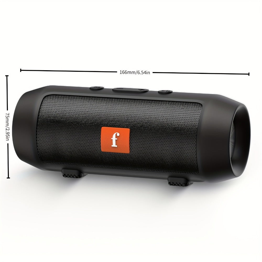 Bluetooth Speaker Cylindrical TWS Stereo-Pairing Model with USB Charging and Red or Black Color Options