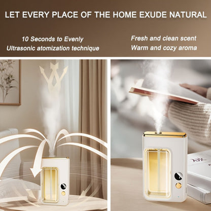 Essential Oil Aromatherapy Diffuser Set – Mini Humidifier with 7 Spray Levels, 1/4/8 Hour Timer, 5.07oz Capacity, Room Decor Scent Diffuser with Hilton, Gardenia, Ocean & Shangri-La Oils