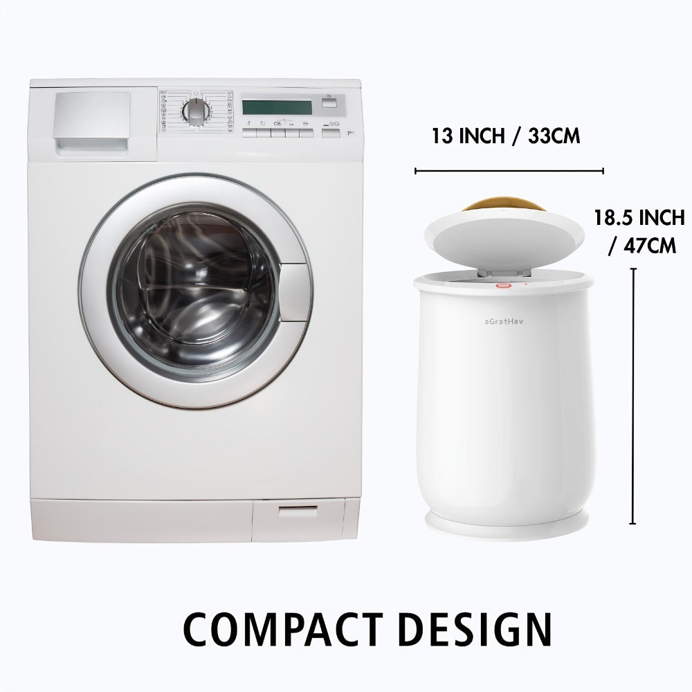 25L Electric Towel Warmer Bucket for Towels and Robes with Single-Button Control, White or Gray Finish