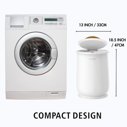 25L Electric Towel Warmer Bucket for Towels and Robes with Single-Button Control, White or Gray Finish