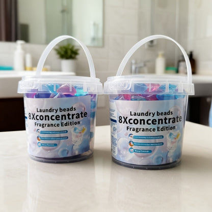 Multicolor Laundry Detergent Gel Pods with Portioned Bead Design in 7.05 oz or 21.16 oz Packages