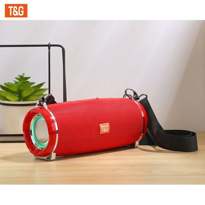 TG192 IPX4 Waterproof Portable Bluetooth Speaker Outdoor 2400mAh Rechargeable Wireless Speaker Color-Changing LED Breathing Light for Camping Picnic Party School Sports Family