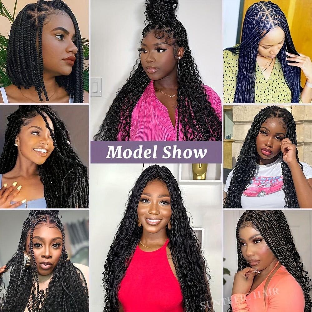 Adjustable Double-Lace Braided Wig Cap with Baby Hair in 81-, 109-, 111- or 120-Section Options