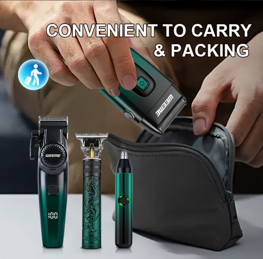 Men's Electric Grooming Kit 4-in-1 — Hair Clipper, Beard Trimmer, Electric Shaver & Nose Hair Trimmer Set, Gradient Design, 2-Piece & 4-Piece Options, Perfect Gift for Husband Dad Boyfriend