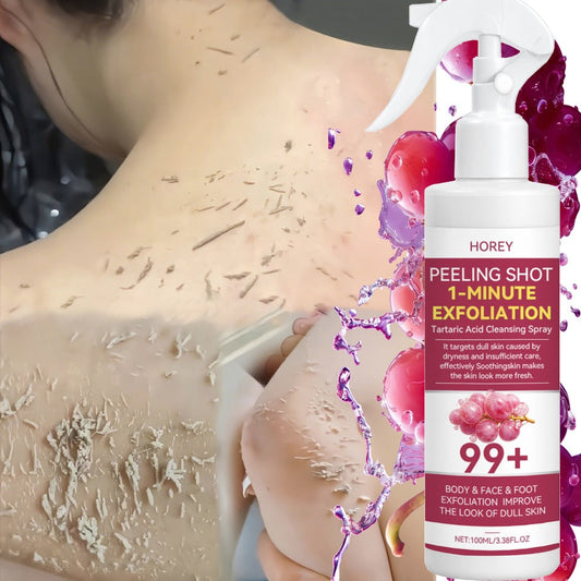 Grape & Malic Acid Exfoliating Gel for Face & Body – AHA Deep Cleansing Scrub, Removes Dead Skin Cells, Gentle Physical Exfoliation for Smooth Radiant Skin, Portable 100ml
