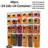 48pcs (24 lids + 24 jars) Best seller