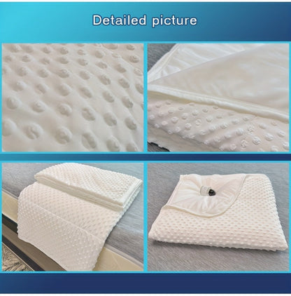 Lightweight Polyester Summer Blanket with Embossed Stripe Design in 15 Color and Size Options for Bed or Travel