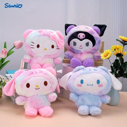 Kuromi Hello Kitty Melody Cinnamoroll Plush Doll – 4 Sanrio Characters Soft Stuffed Animal Kawaii Toy, Cute Anime Gift for Girls Teens Birthday Christmas