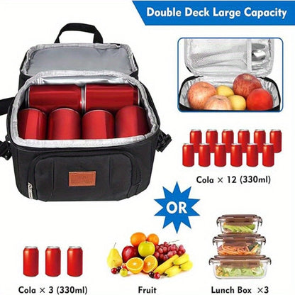 Insulated Lunch Bag Oxford Cloth Portable Food Bag Multipurpose Thermal Snack Bag for Work School Picnic Travel