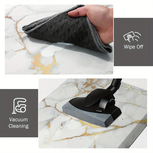 Anti Fatigue Kitchen Mat Non-Slip Cushioned Floor Rug for Standing Desk Sink Office - Marble Pattern