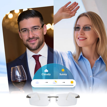 Photochromic Smart Audio Glasses – Auto-Tinting Sunglasses with Built-in Speaker & Mic, HD Voice Calls, Hi-Fi Music, Anti-Blue Light – for Sports, Driving & Daily Wear