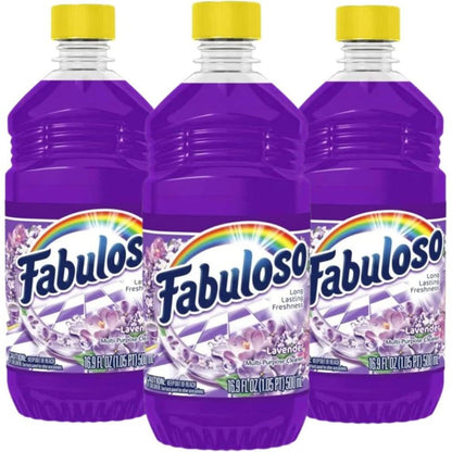 All Purpose Cleaner Lavender Scent 3 Pack (16.9 Fl Oz Each), Fabuloso Multi-Surface Floor Cleaner with Calming Lavender Fragrance – Powerful Dirt & Grime Remover for Floors, Tiles, Bathrooms & Kitchens