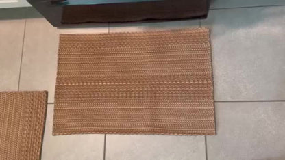 Washable Area Rug Non-Slip Rubber Backed Braided Woven Cotton Kitchen Mat Indoor Entryway Living Room Bedroom Floor Rug Multi-Size