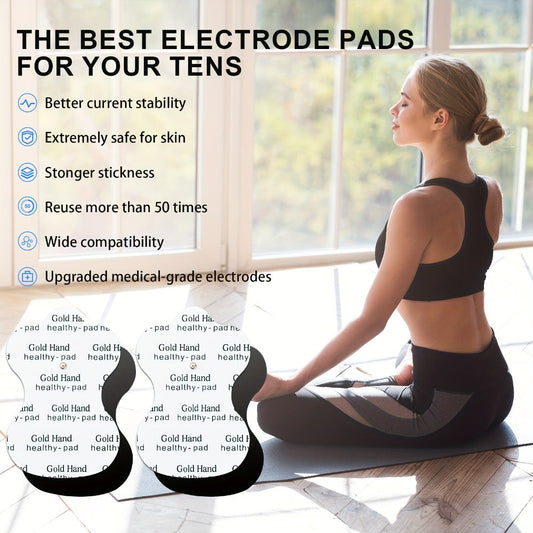 TENS EMS Electrode Pads 35mm Snap Reusable Replacement Pads Highly Conductive Latex Free Non-Irritating Gel for TENS EMS Muscle Stimulator Units 10 20 40 80 Pcs Options